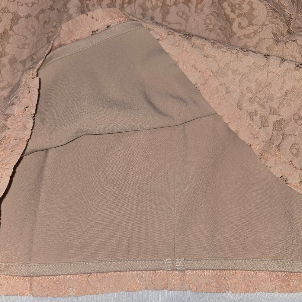 Revolve Endless Rose Lace Feather Replum Dress SZ Med NWT Apricot color coquette - Picture 8 of 11